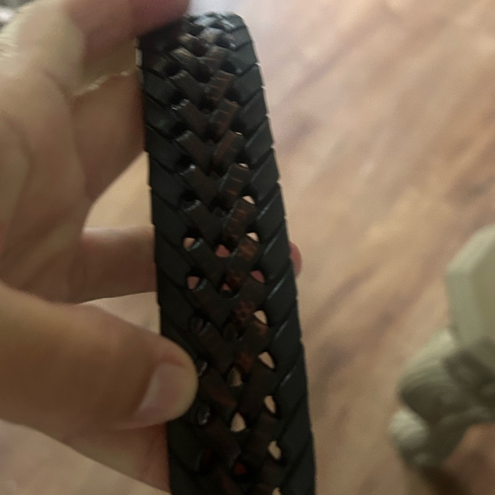 Brighton Black and Brown Woven Leather Belt - Picture 8 of 9